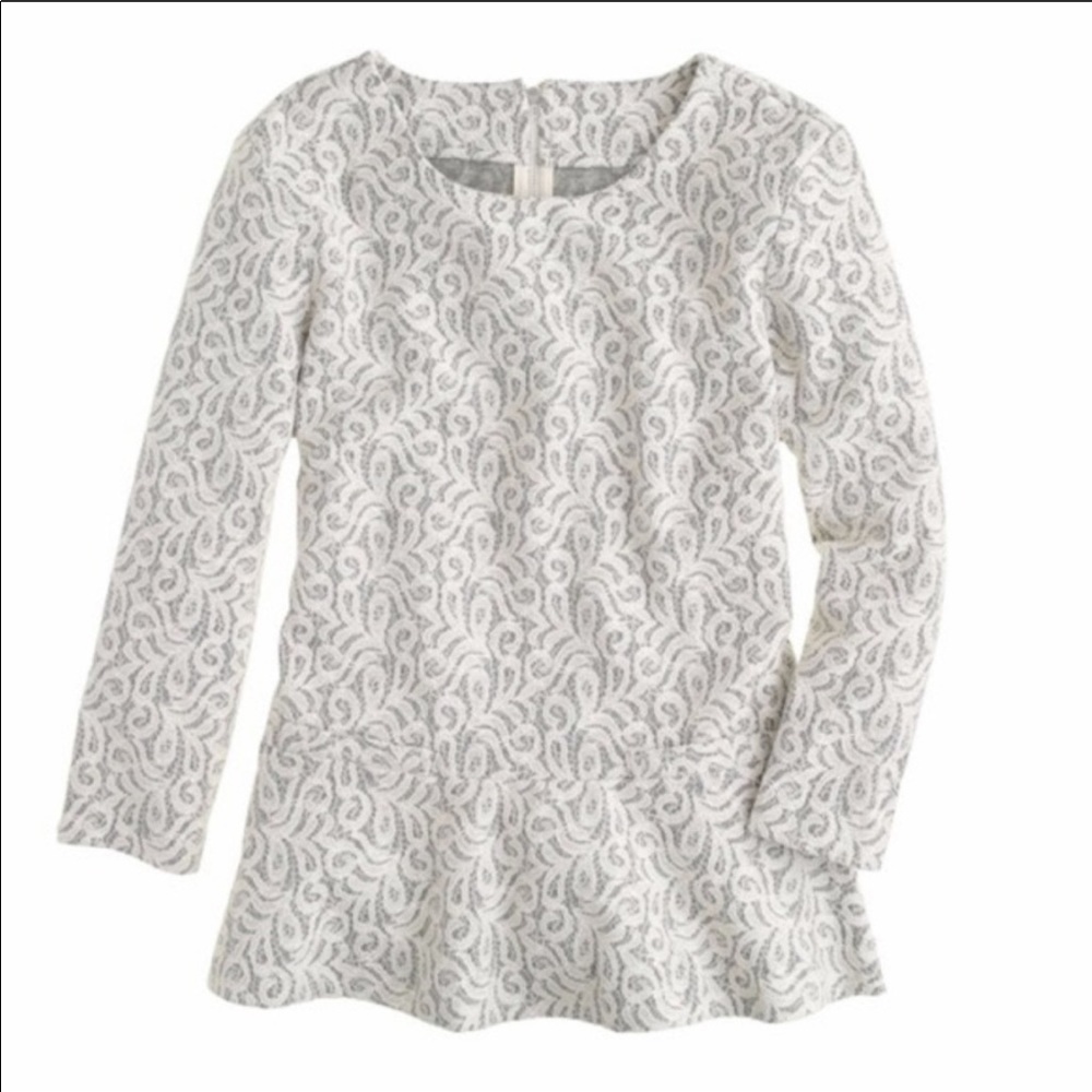 J.Crew Lace Peplum Top